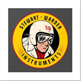 Stewart - Warner Instruments & Gauges Auto Racing Vintage 1960s Decal Posters and Art